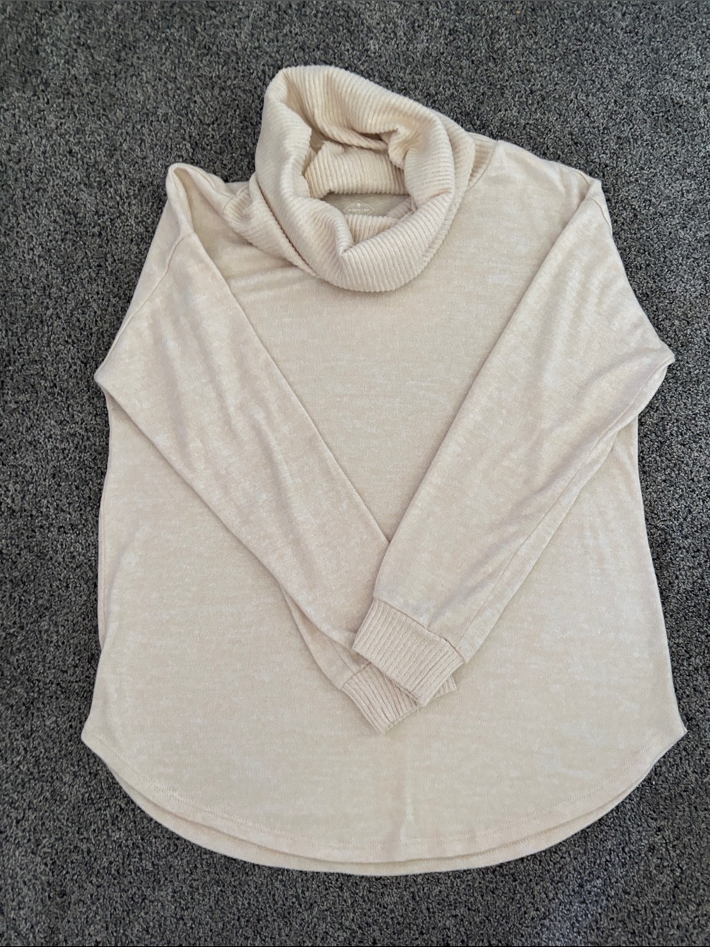 Cream Cowl Neck Women's Sweater